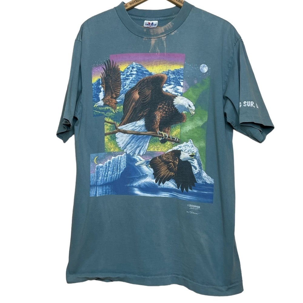 Vintage Big Sur Graphic Tee Single Stitch Eagle Nature Size Large Made in USA